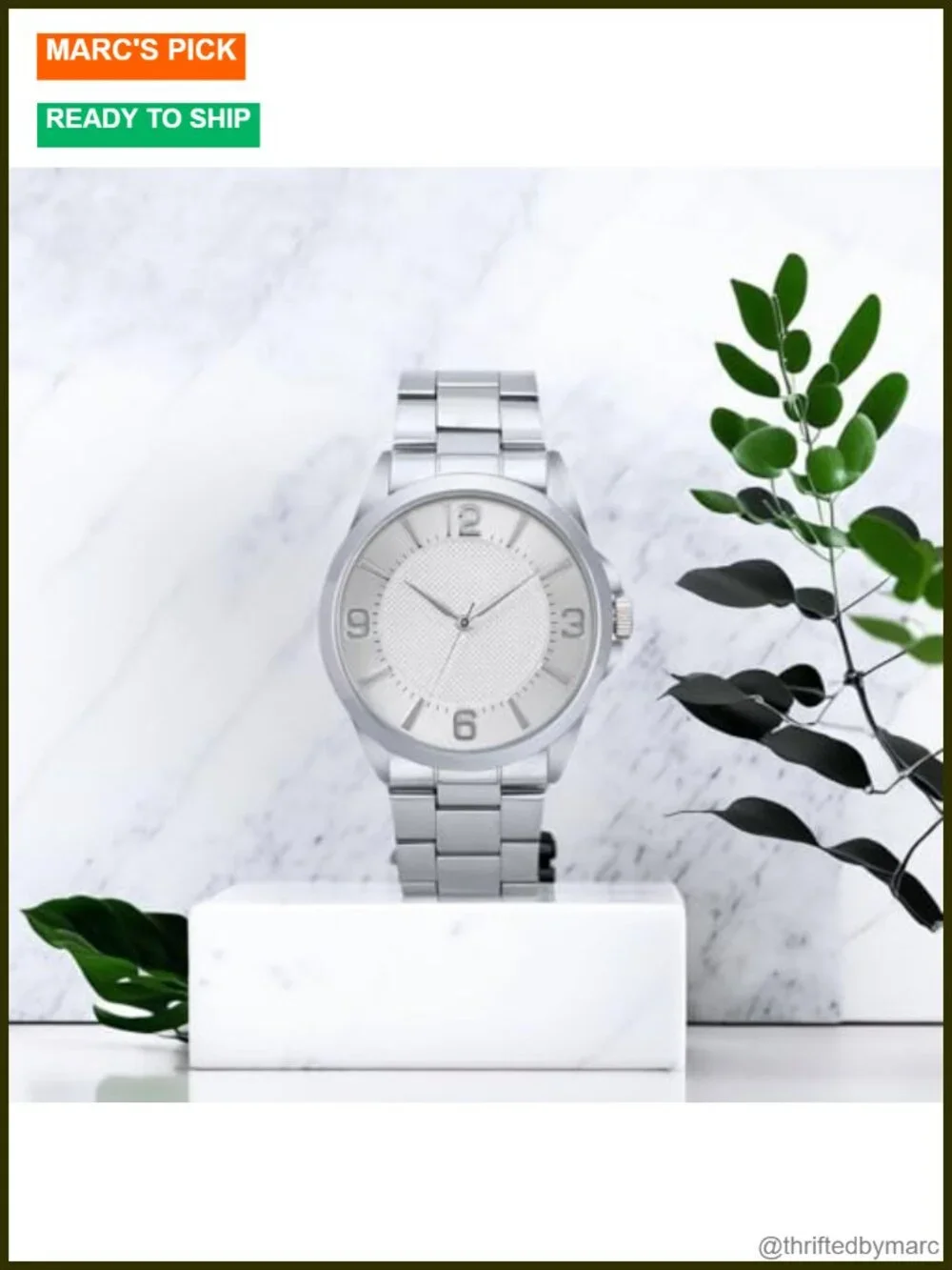 Men's Classic Watch 41mm Dial Analog Display Arabic Numerals Water Resistant